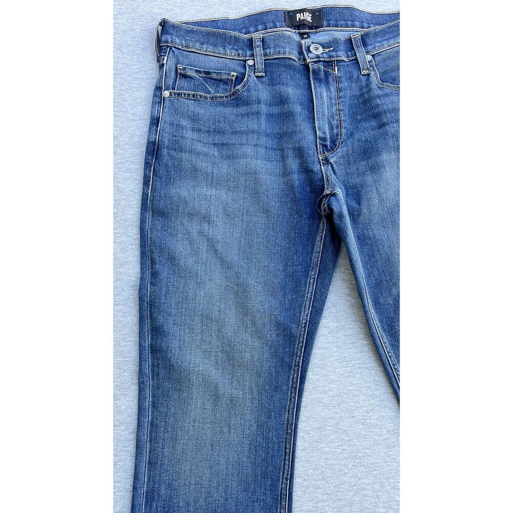 PAIGE Federal Slim Straight Stretch Jeans Medium Wash Blue 32 x 32 NWT - Picture 5 of 11